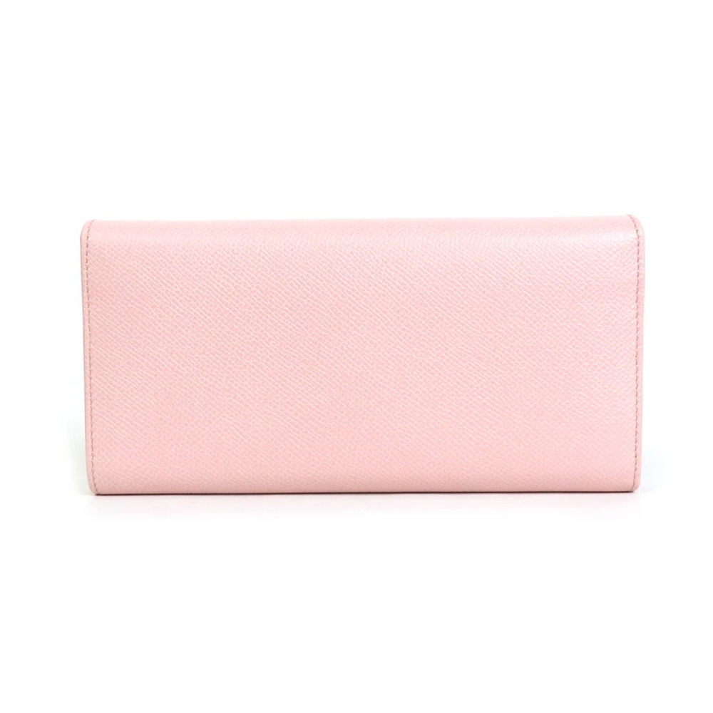 Salvatore Ferragamo long pink leather Gancini wallet